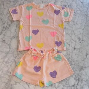 Zara Heart Kids Short Set 4Y